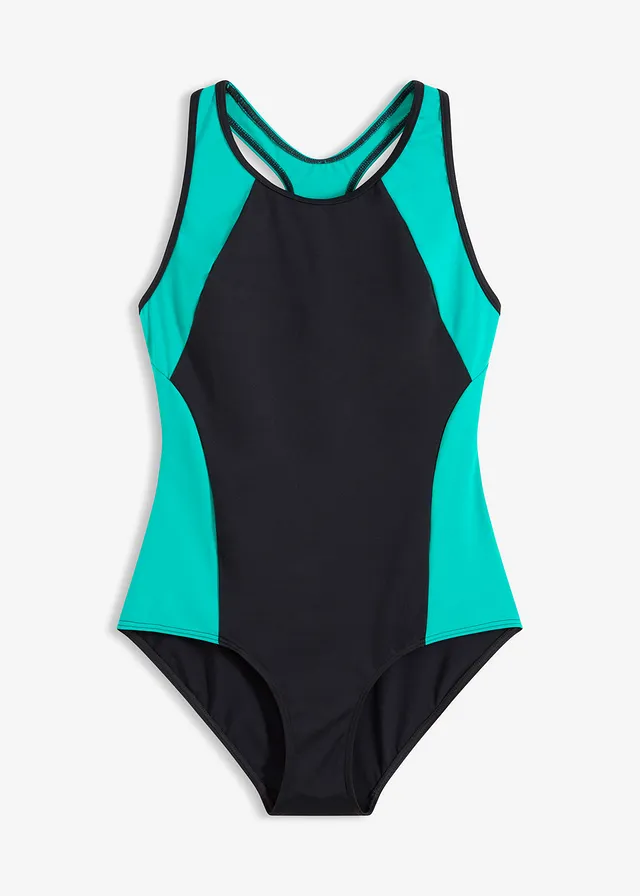 Maillot 1 pièce de natation séchage rapide, dos nageur