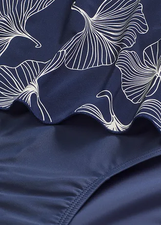 Fürdőruha tankini fazonban • sötétkék/mintás • bonprix áruház