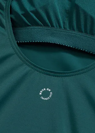 Costum de baie cu uscare rapidă, cu racerback • verde petrol • magazin bonprix