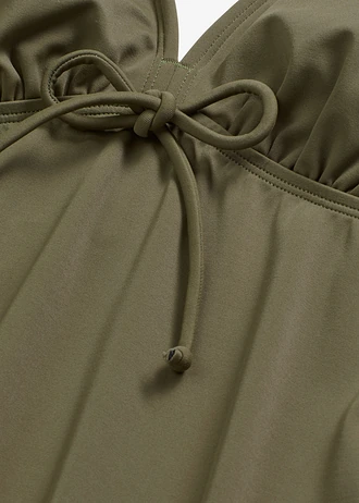 Tankini z regulowanymi ramiączkami (2 części) • ciemnooliwkowy • sklep bonprix
