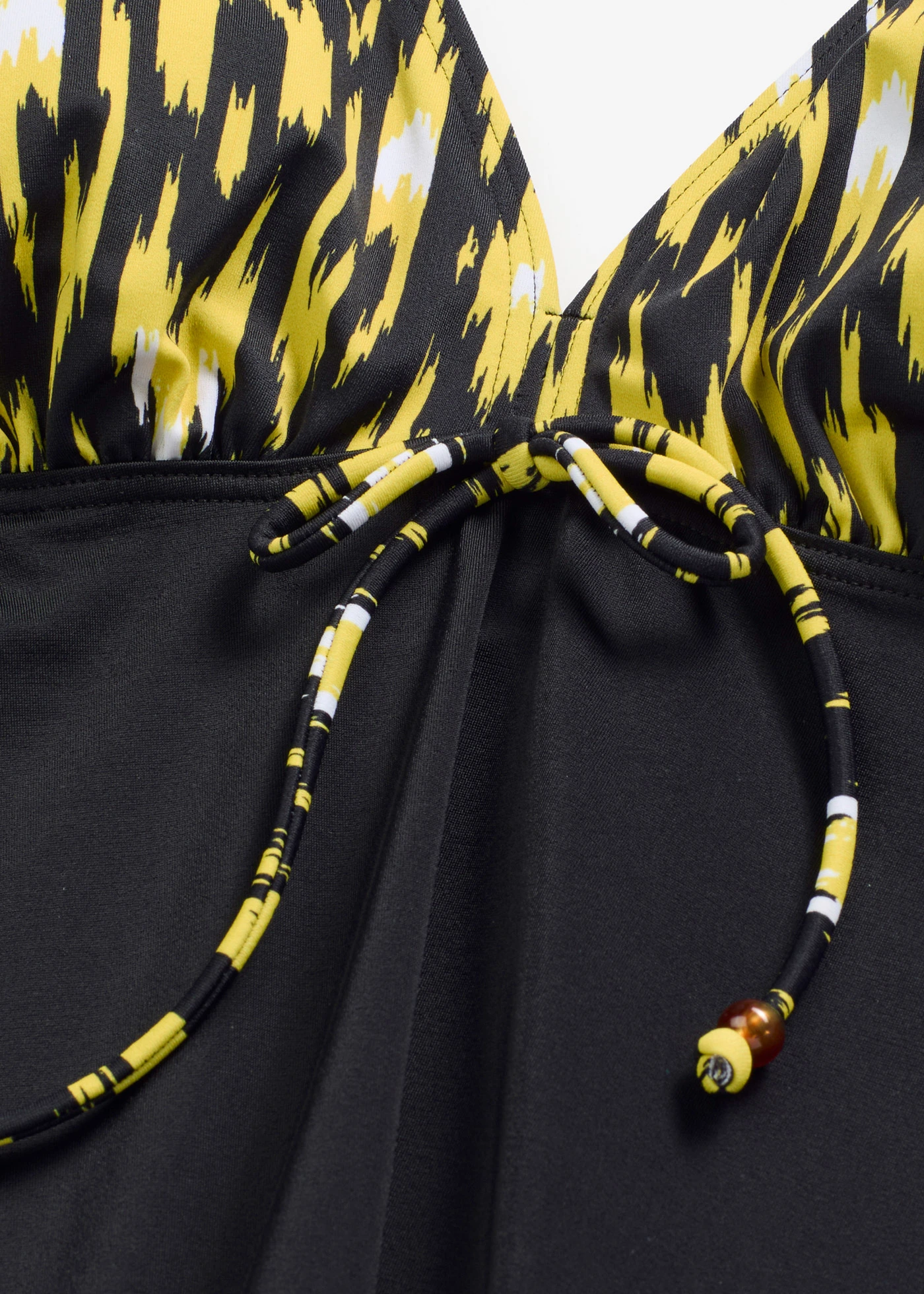 Tankini met brede bandjes (2-dlg. set) • zwart-geel print • bonprix online shop