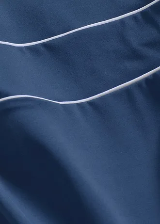 Badpak met siernaden • diepblauw-wit • bonprix online shop