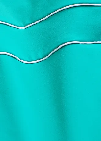 Maillot 1 pièce avec coutures décoratives • émeraude-blanc • Boutique bonprix