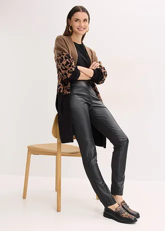 Lang vest • lichtbruin-zwart luipaardprint • bonprix online shop