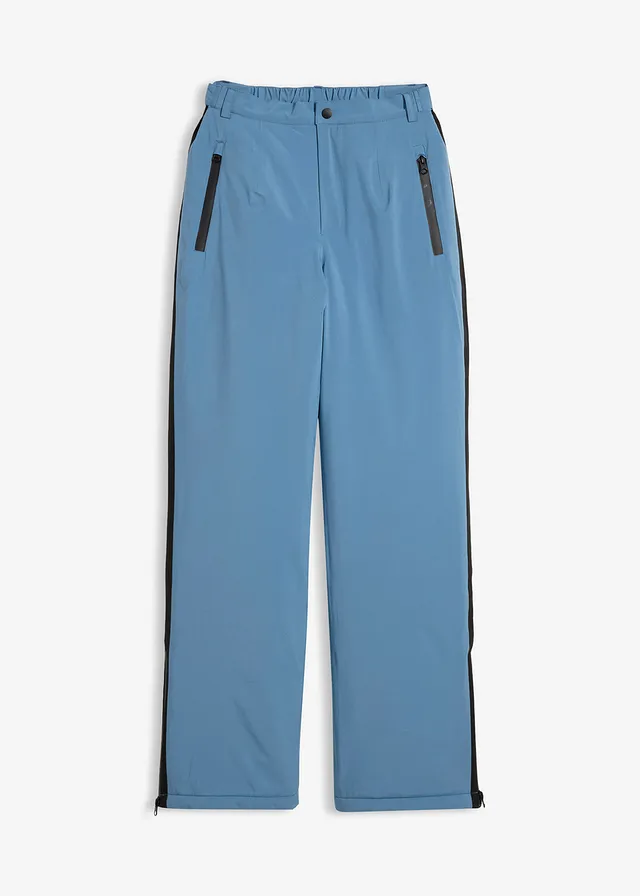 Pantalon de ski chaudement rembourré avec pare-neige • bleu/gris • Boutique bonprix