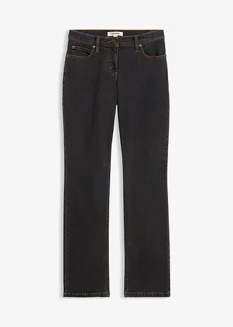 Mid waist stretch jeans, straight