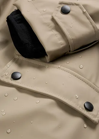 Materská bunda, 6v1, odpudzuje vodu, s časťou na nosenie, s vyberateľnou flísovou bundou • béžová/čierna • obchod bonprix