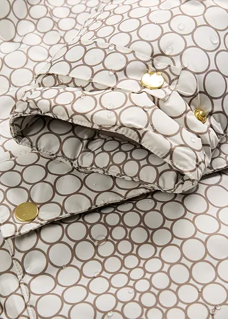 Lange outdoorjas, waterdicht • parelwit met print • bonprix online shop