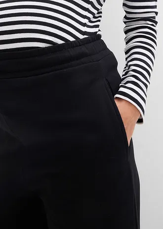 Pantaloni de gravide cu circumferință ajustabilă la tiv, 100% din bumbac organic • negru • magazin bonprix