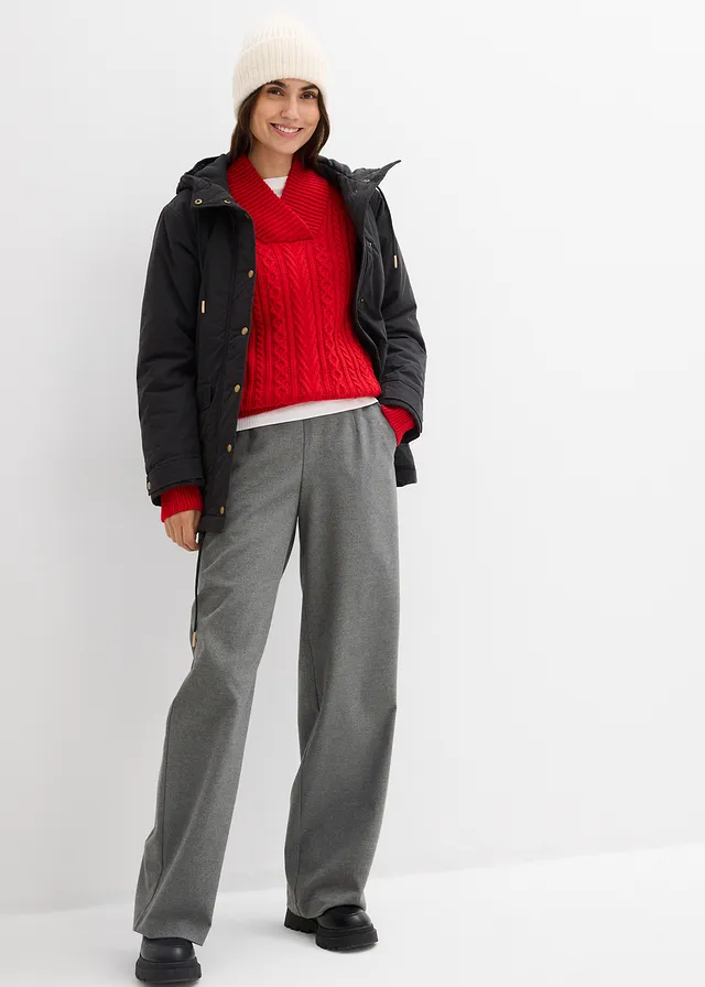 Warm gewatteerde parka • zwart • product-page.page-title-suffix