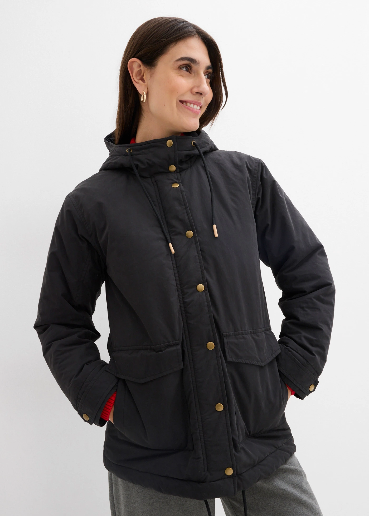 Parka chaudement rembourrée • noir • Boutique bonprix