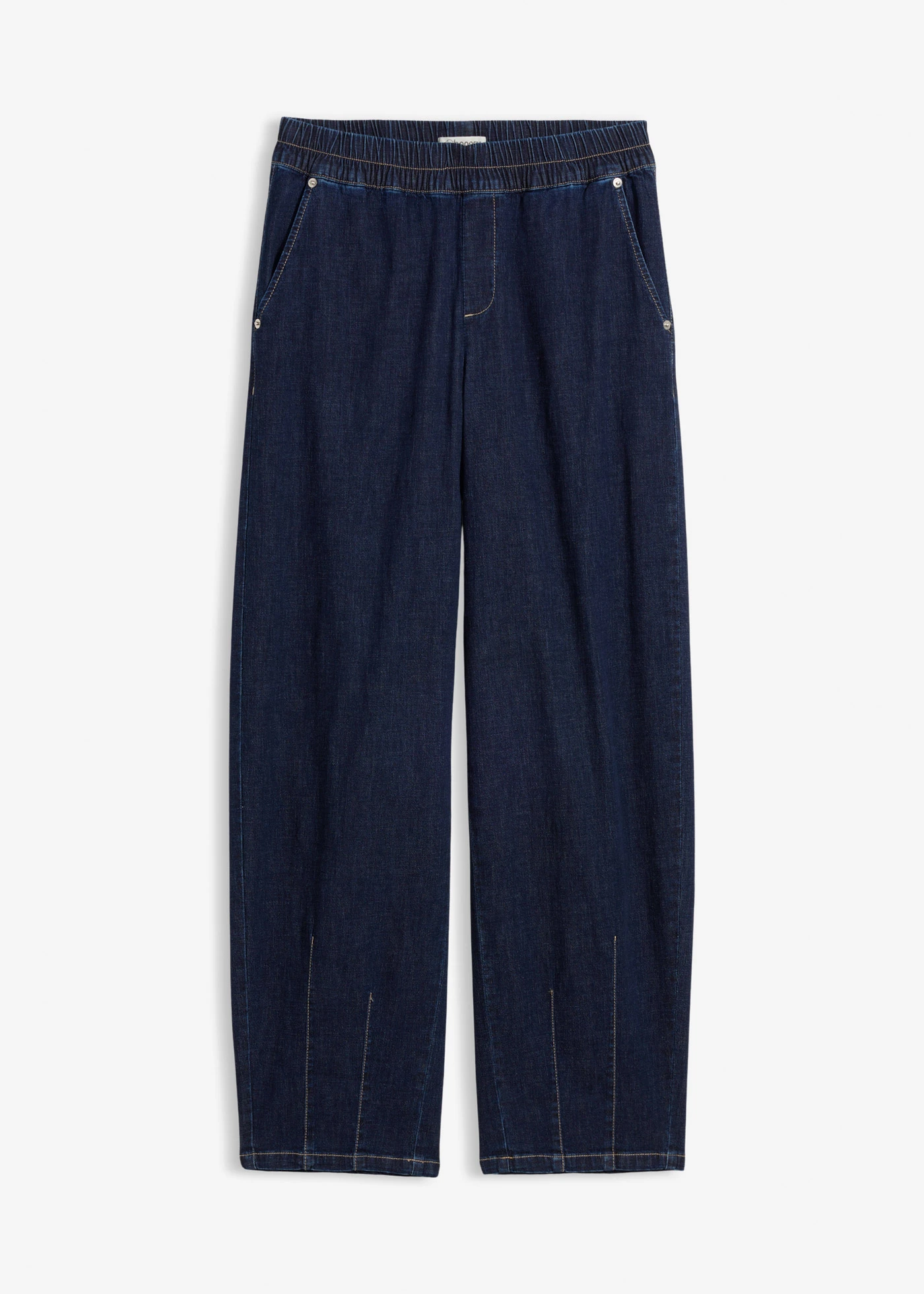 Blugi barrel Mid Waist, cu talie comodă • bleumarin denim uzat • magazin bonprix