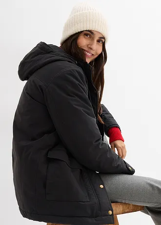 Warm gewatteerde parka • zwart • bonprix online shop