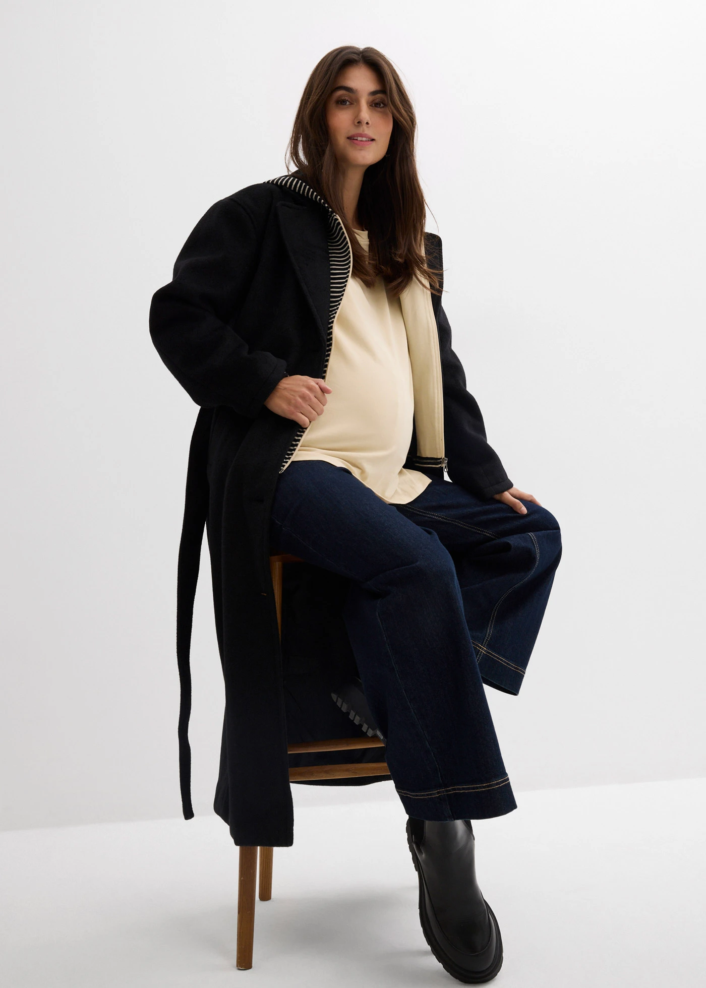 Materské tričko na dojčenie z bio bavlny (2 ks v balení) • svetlopiesková+čierna • obchod bonprix