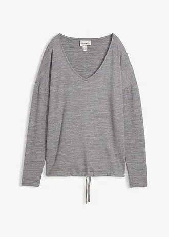 Bluza oversize z materiału w optyce dzianiny