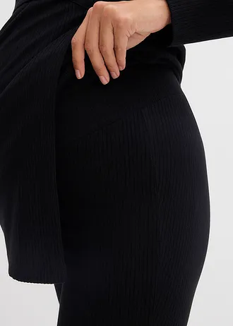 Átkötős kismama póló kényelmes legginggel (2-részes szett) • fekete • bonprix áruház