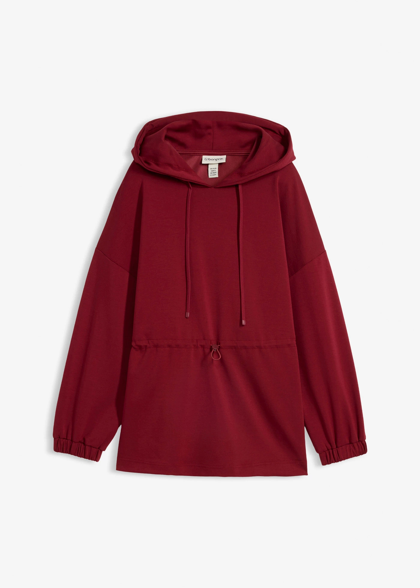 Oversize triko z měkkého materiálu scuba • rubínově červená • bonprix obchod