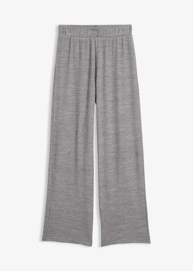 Jersey broek in gebreide look