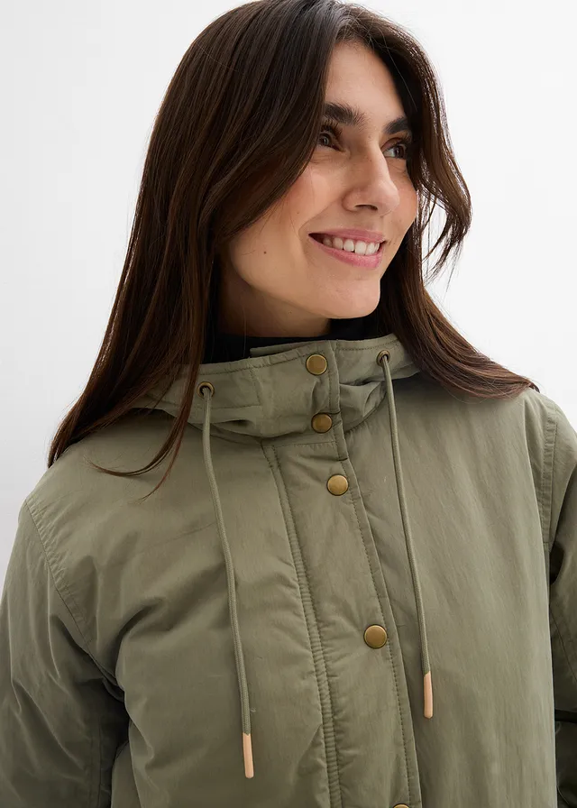 Ciepła parka • oliwkowy • sklep bonprix