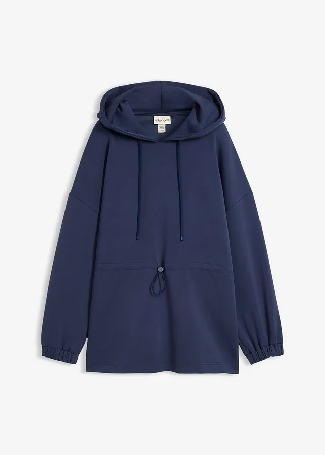 Bluză casual oversized din material scuba moale