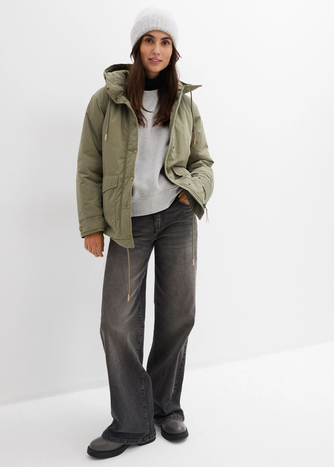 Parka chaudement rembourrée • olive • Boutique bonprix