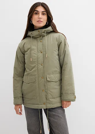 Ciepła parka • oliwkowy • sklep bonprix