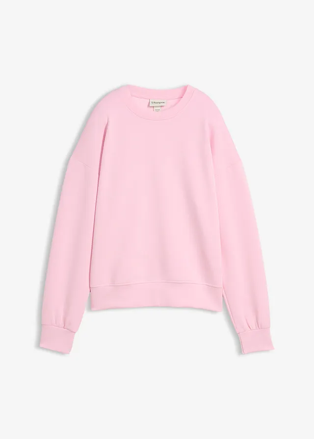Sweater van zacht scuba, Kleur: kristalroze