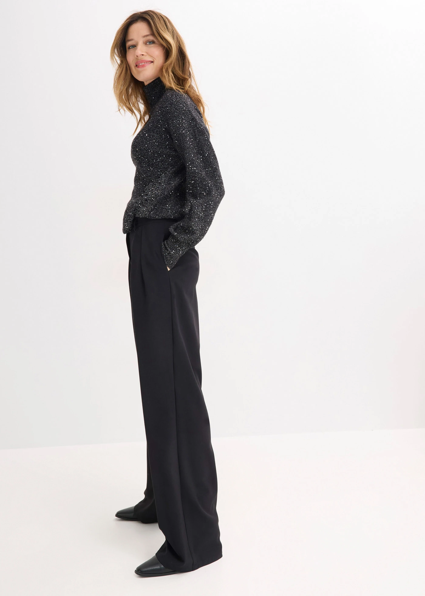 Marlene Dietrich broek met elastische band • zwart • bonprix online shop