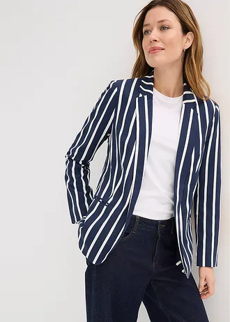 Sacou • bleumarin-ecru cu dungi • magazin bonprix