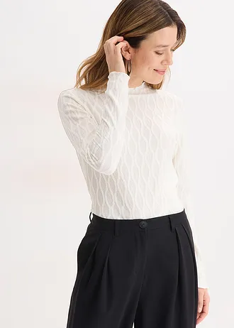 Longsleeve, Kleur: wolwit