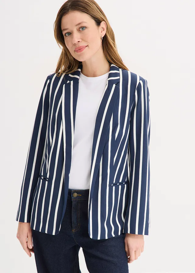 Blazer • bleu foncé-écru rayé • product-page.page-title-suffix