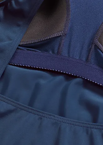 Maillot 1 pièce avec dos échancré • bleu foncé • Boutique bonprix