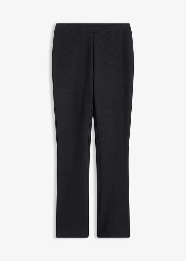 Pantaloni din jerse cu structură crinkle