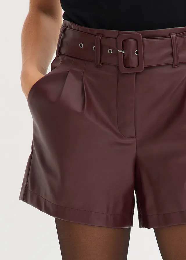 Short enduit avec ceinture • bordeaux • product-page.page-title-suffix