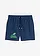 Short de bain avec imprimé, Couleur: bleu profond-vert fluo
