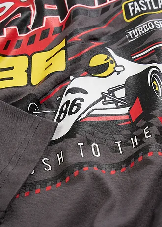 Longsleeve van biologisch katoen • leisteengrijs met print • bonprix online shop