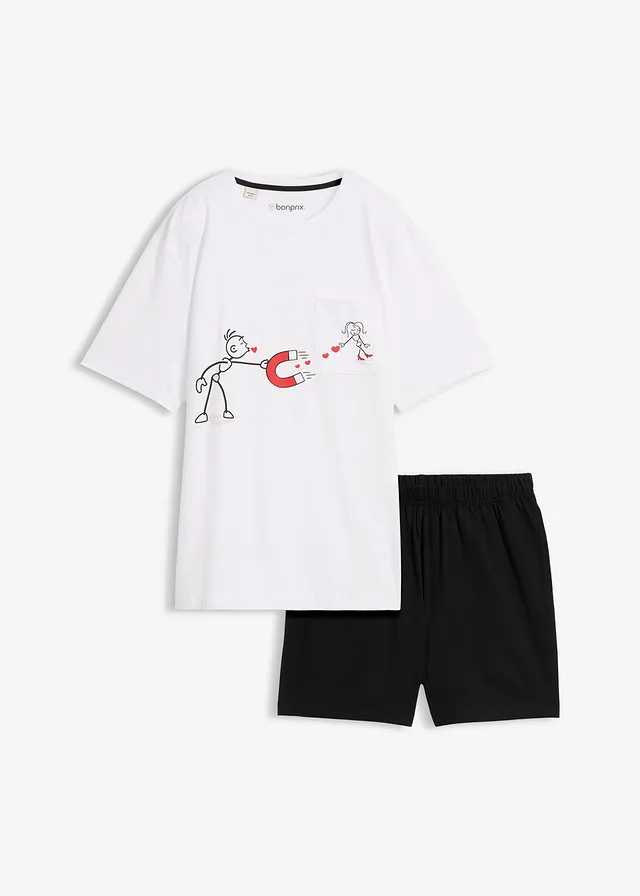 Pijama scurtă din bumbac moale