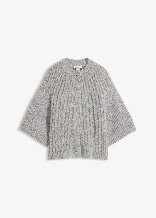 Jachetă tricotată • gri melanj • magazin bonprix