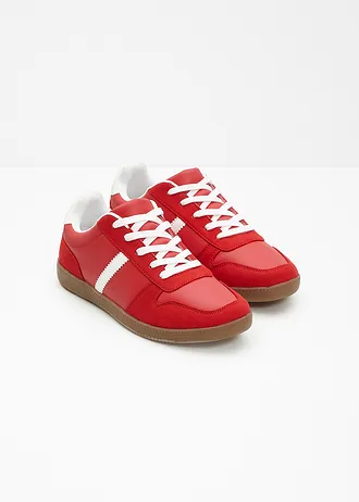 Sneakers in retrolook, Kleur: aardbeirood