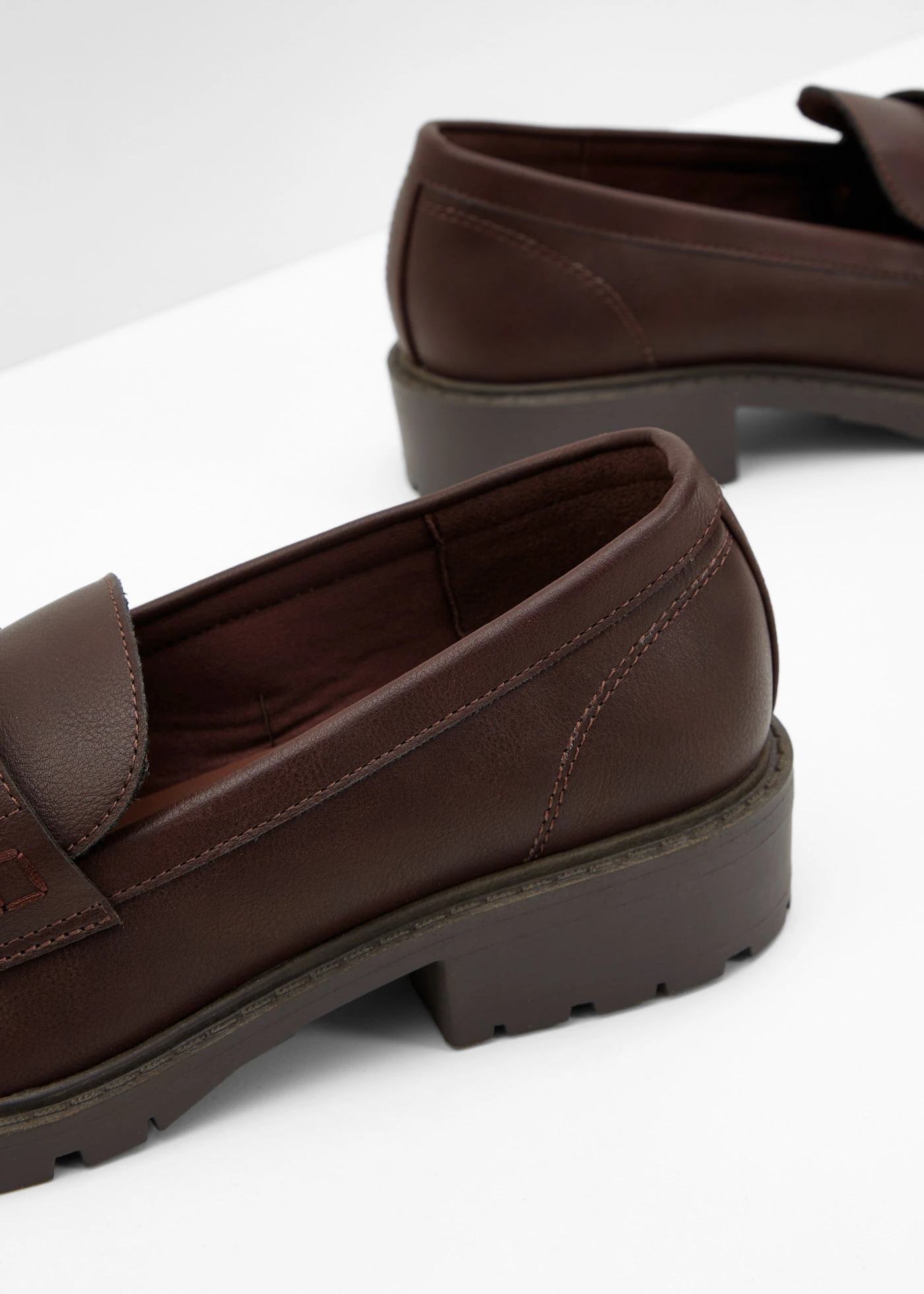 Penny loafers met profielzool • bruin • bonprix online shop