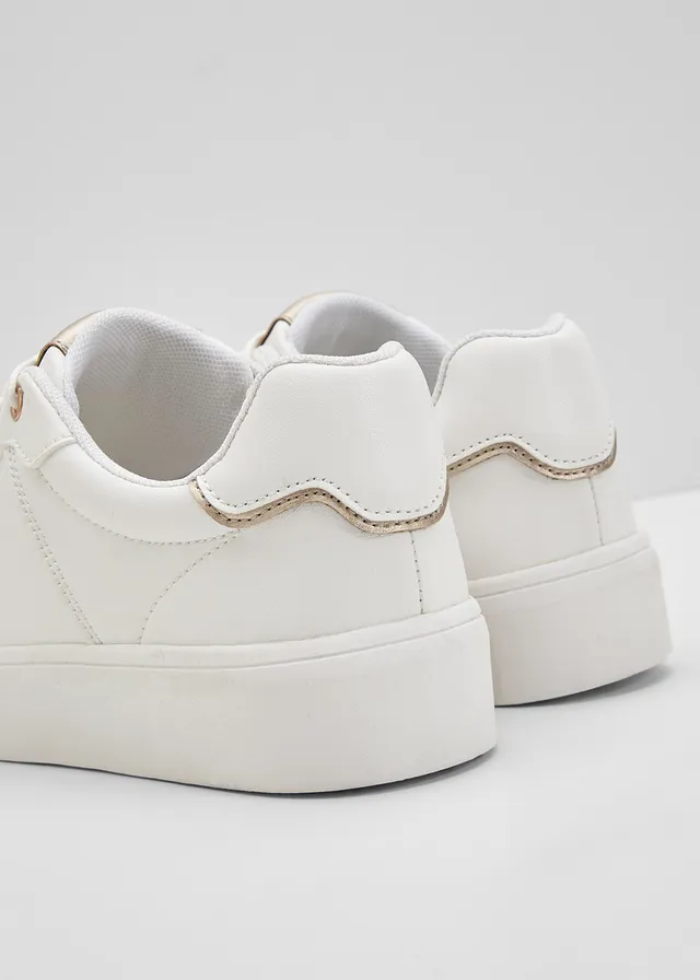 Sneakers met gewatteerde binnenzool • wit-roségoudkleurig • product-page.page-title-suffix