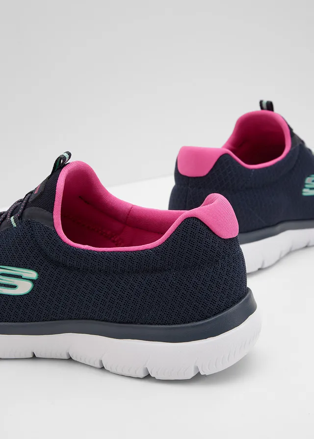 Sneakers Skechers à mémoire de forme, Couleur: bleu foncé-fuchsia