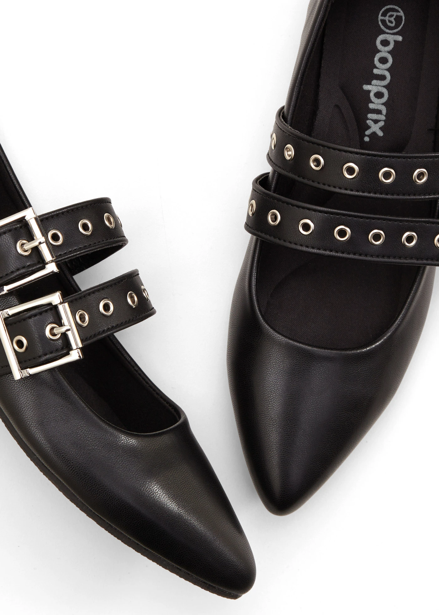 Ballerina's met een gewatteerde binnenzool • zwart • bonprix online shop