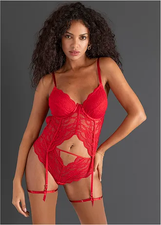 Culotte-string en dentelle • rouge salsa • Boutique bonprix