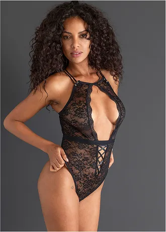 Body string ouvert • noir • Boutique bonprix