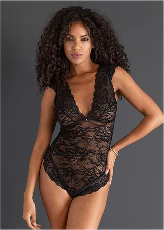 Stringbody ouvert • zwart • bonprix online shop