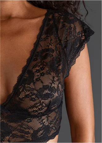 Bralette en rok (2-dlg. set), Kleur: zwart