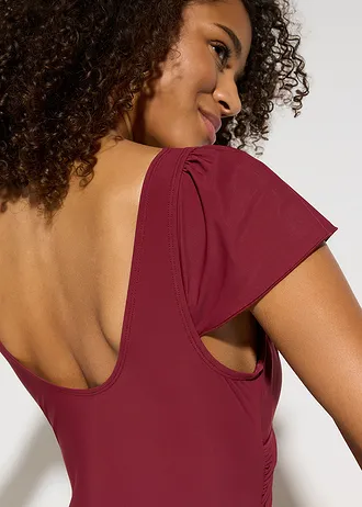 Licht corrigerend badpak in wikkellook • bordeaux • bonprix online shop