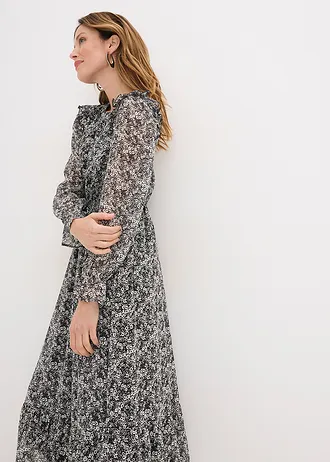 Midi jurk • zwart/wit • bonprix online shop