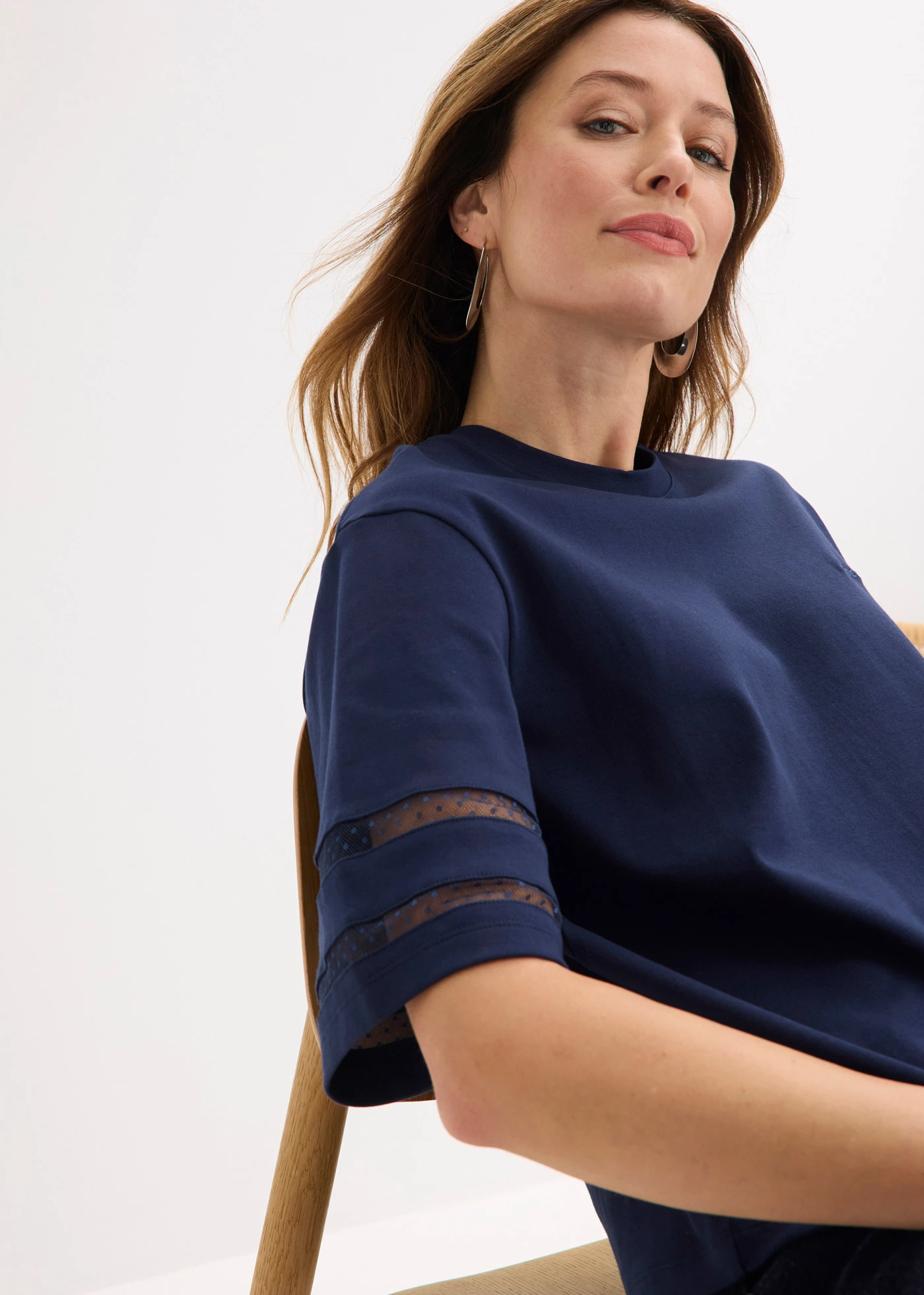 T-shirt 100% coton épais • bleu foncé • Boutique bonprix